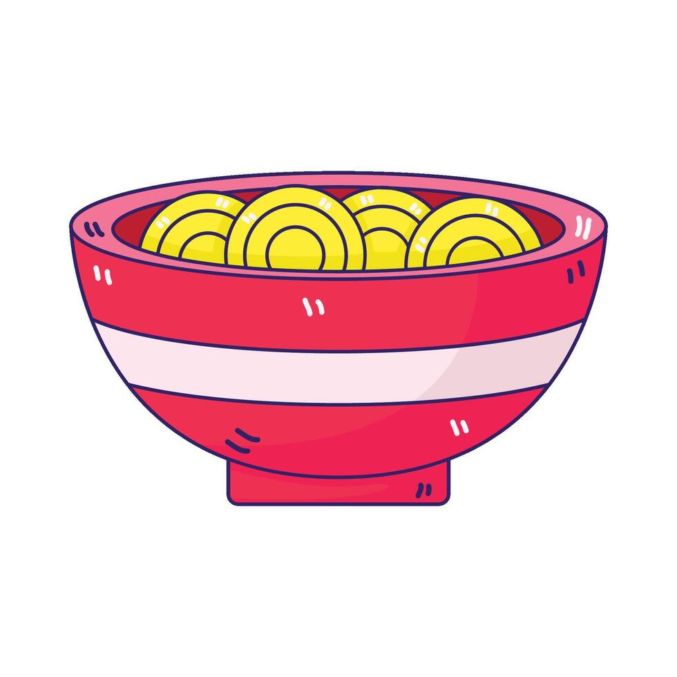 ilustración de fideos vector