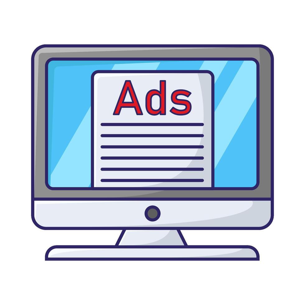 Illustration of online advertising vector
