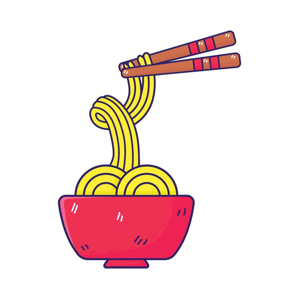 Illustration of noodle vector