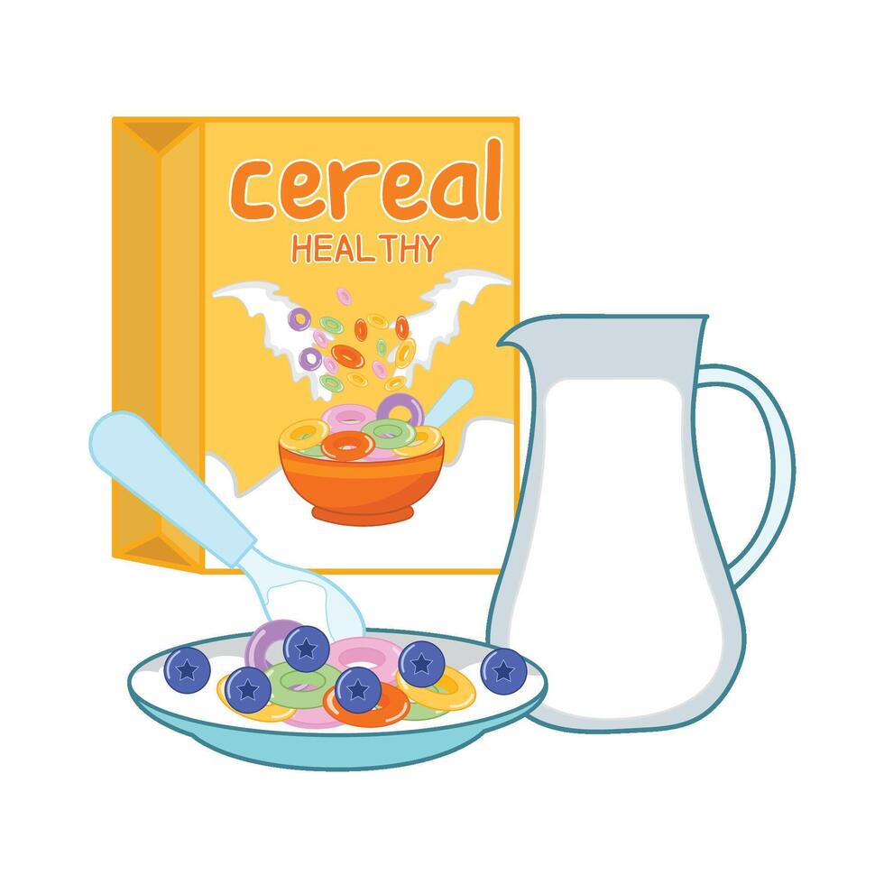 Illustration of cereal box vector