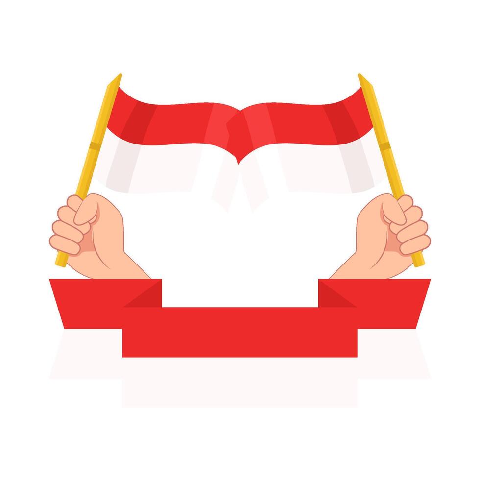 Illustration of Indonesia flag vector