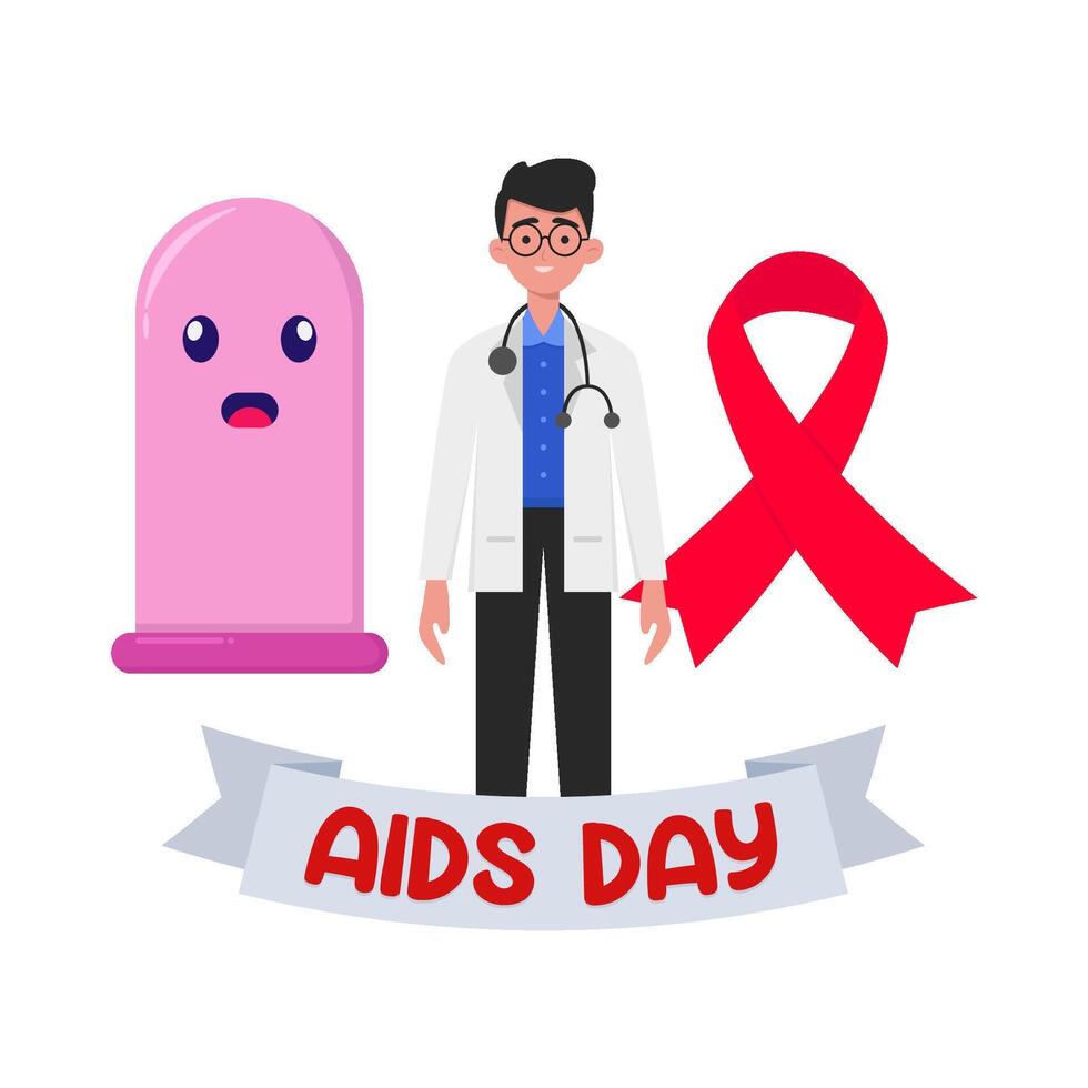 Illustration of world aids day vector