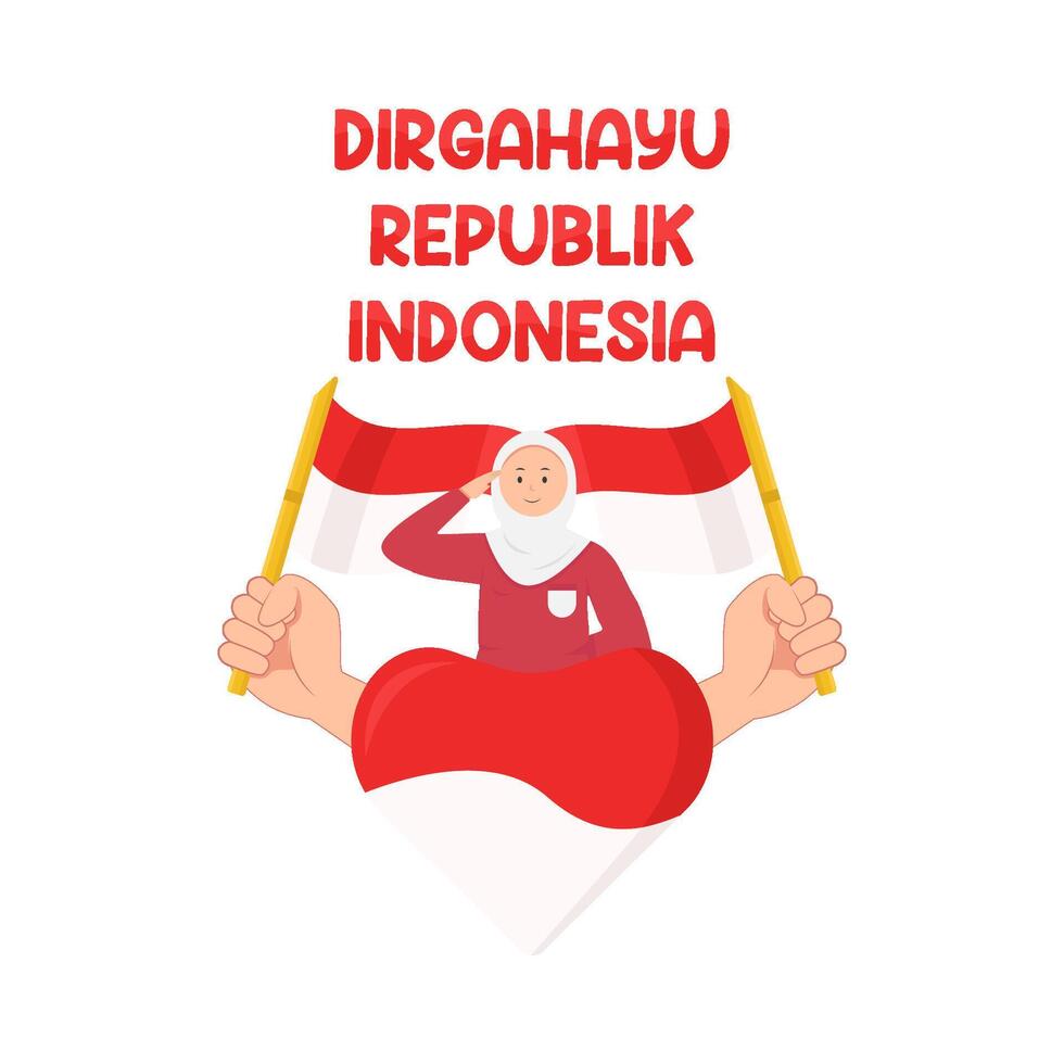 Illustration of Dirgahayu Republik Indonesia vector