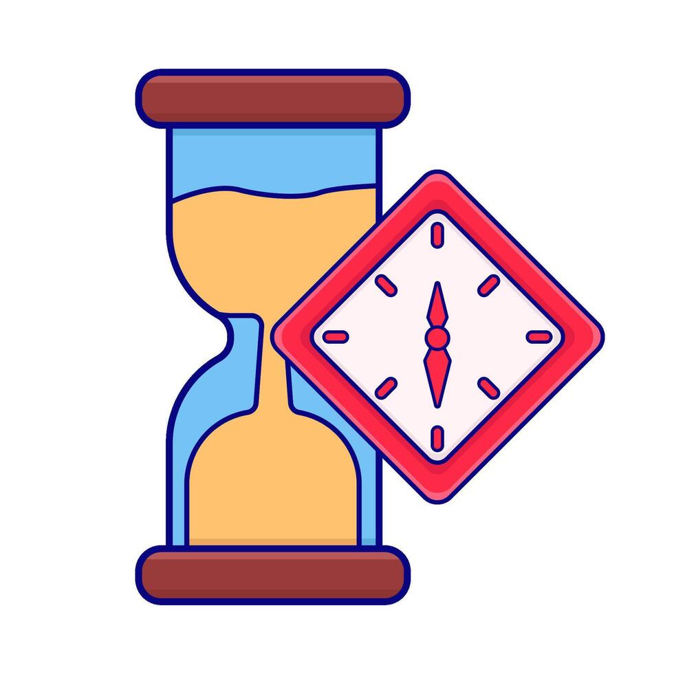 Illustration of hourglass vector