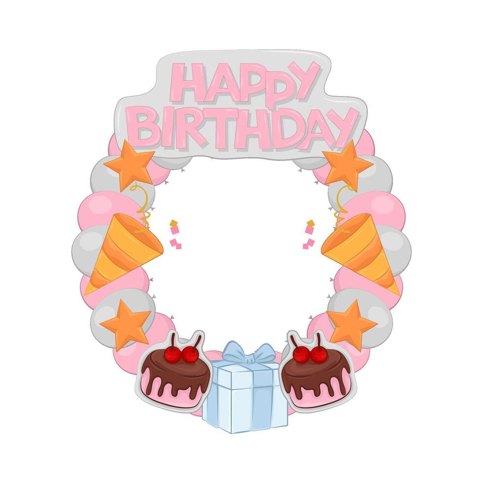 Illustration of birthday frame vector