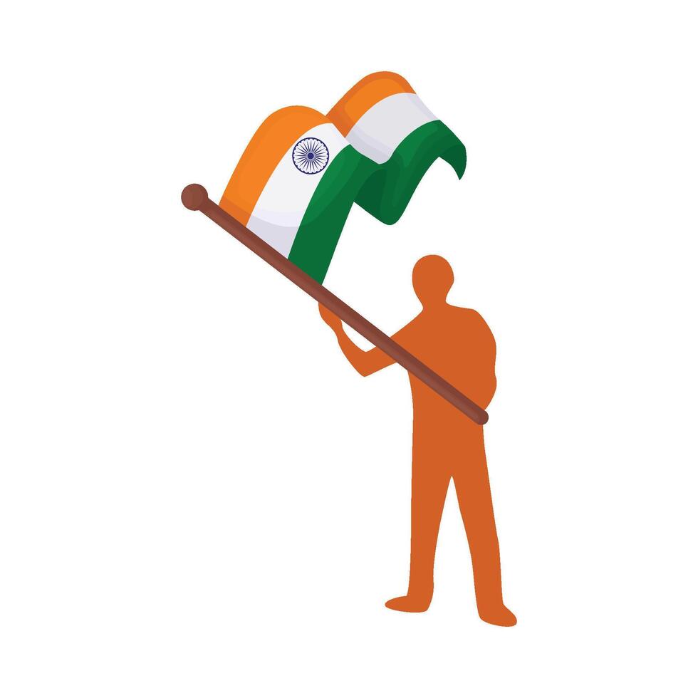 ilustración de India bandera vector