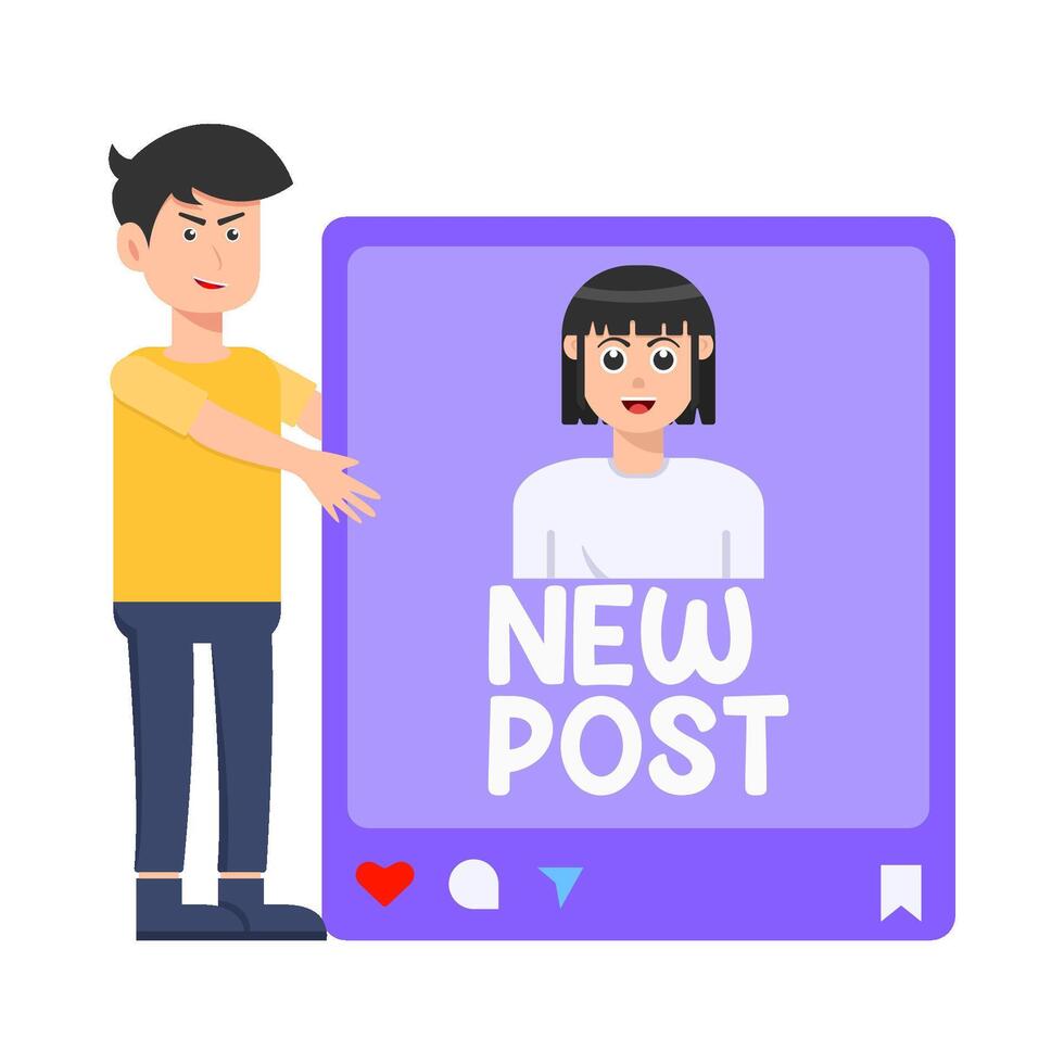 Illustration of post vector