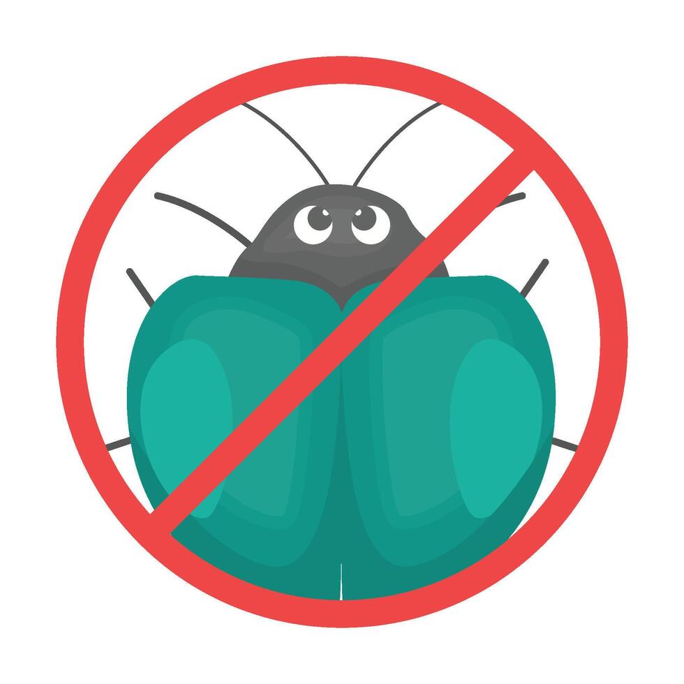 Illustration of no bugs vector
