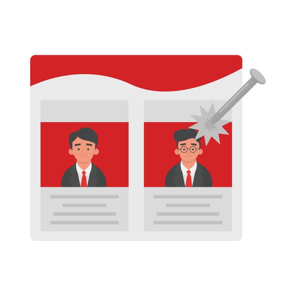 Illustration of election paper vector