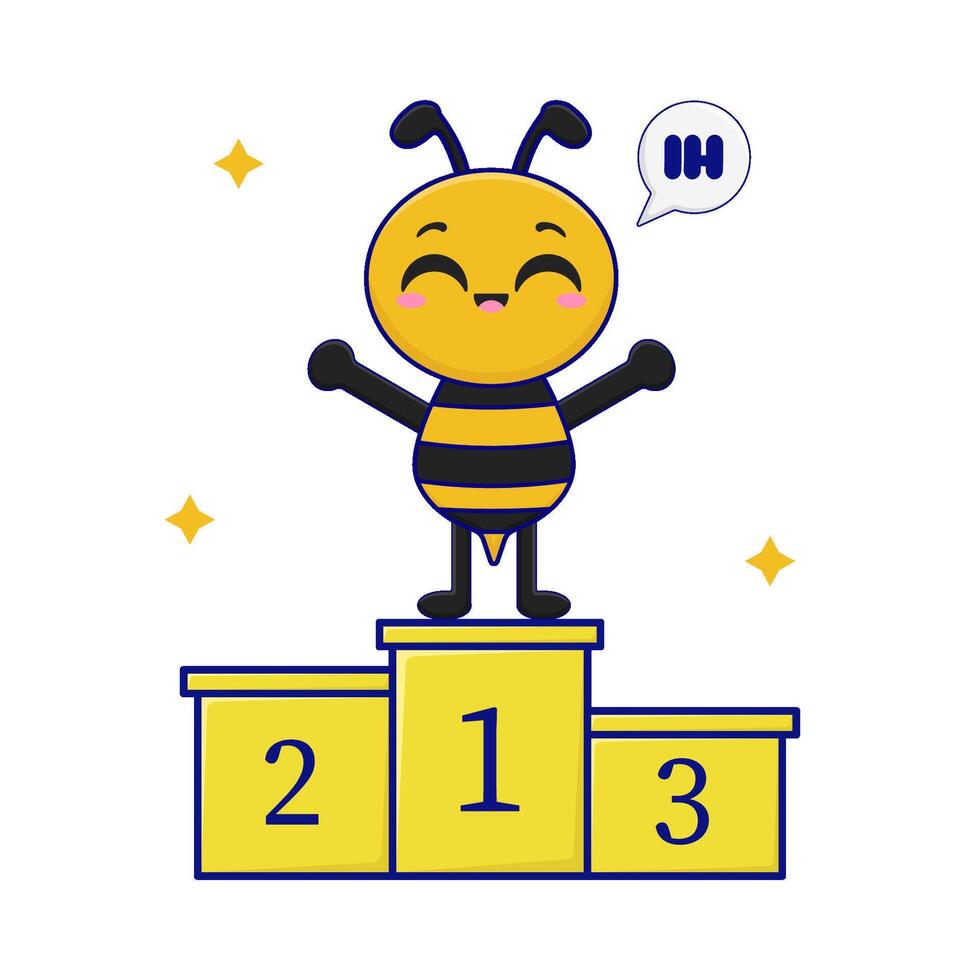 Illustration of cute bee vector