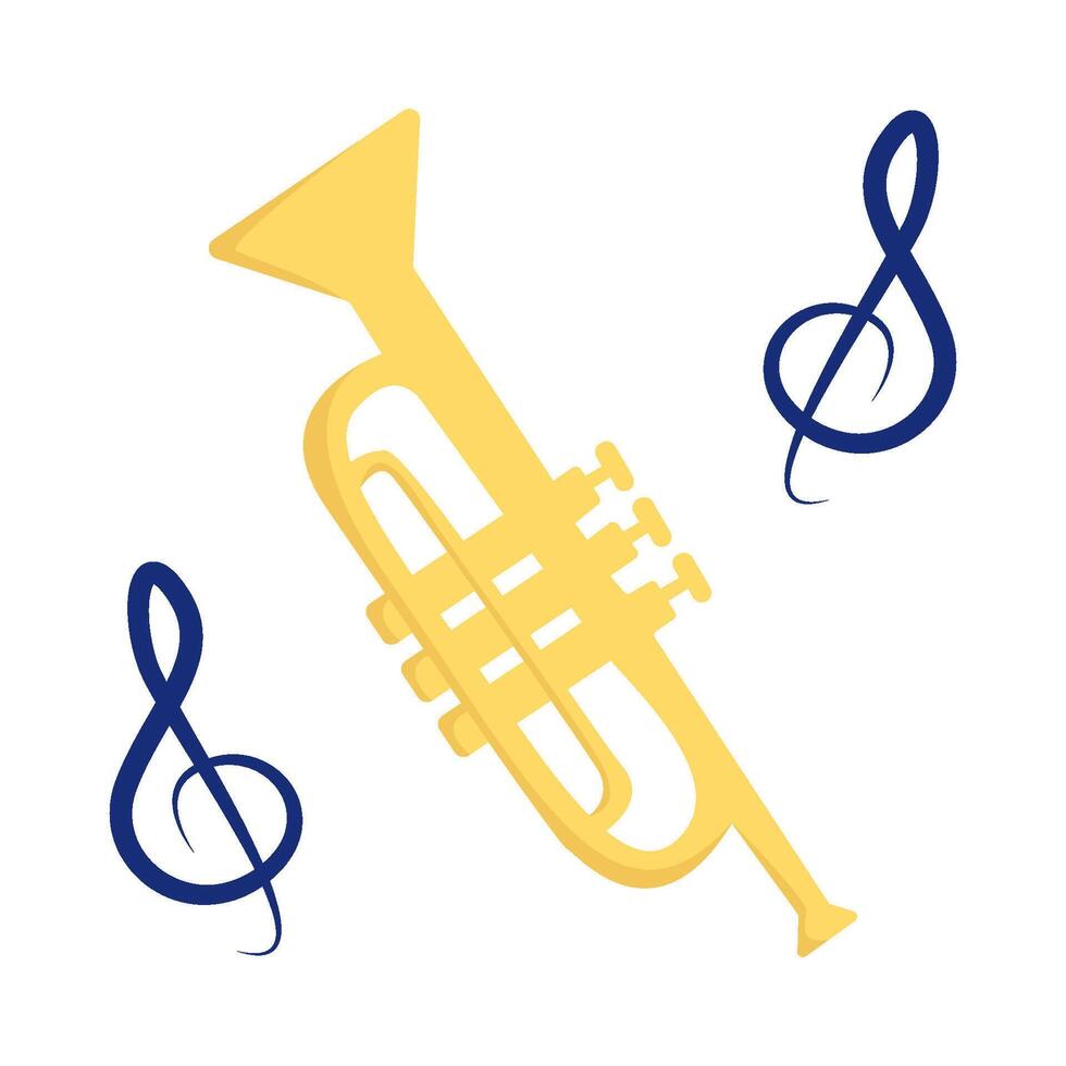ilustración de trompeta vector