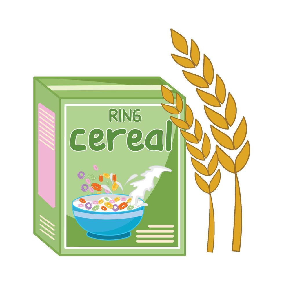 ilustración de cereal caja vector