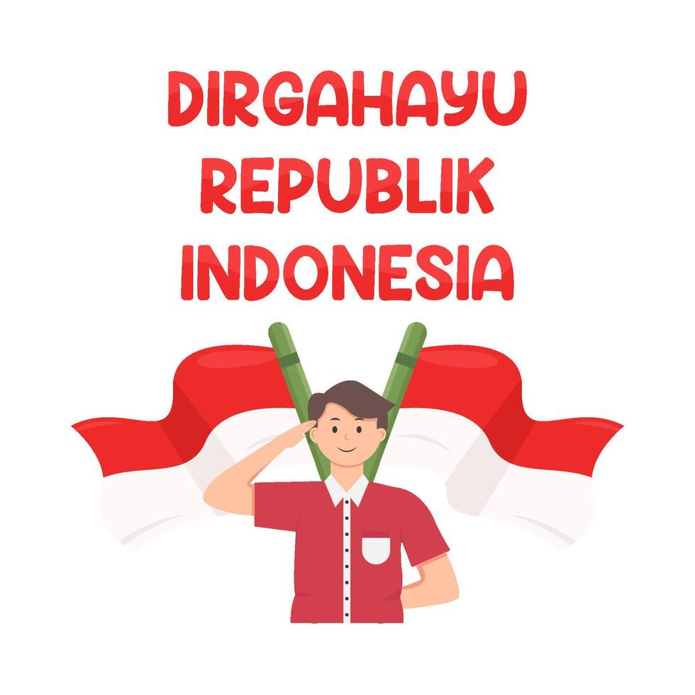 Illustration of Dirgahayu Republik Indonesia vector