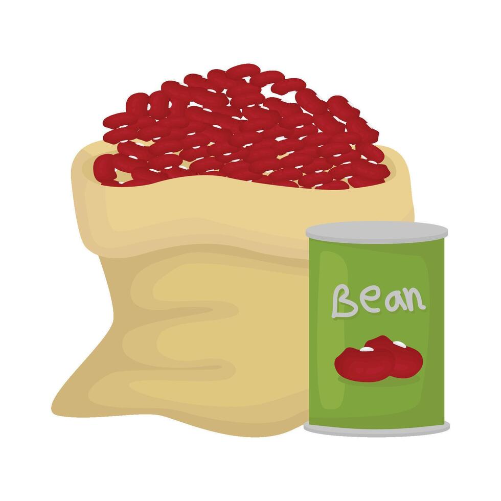 Illustration of red bean vector