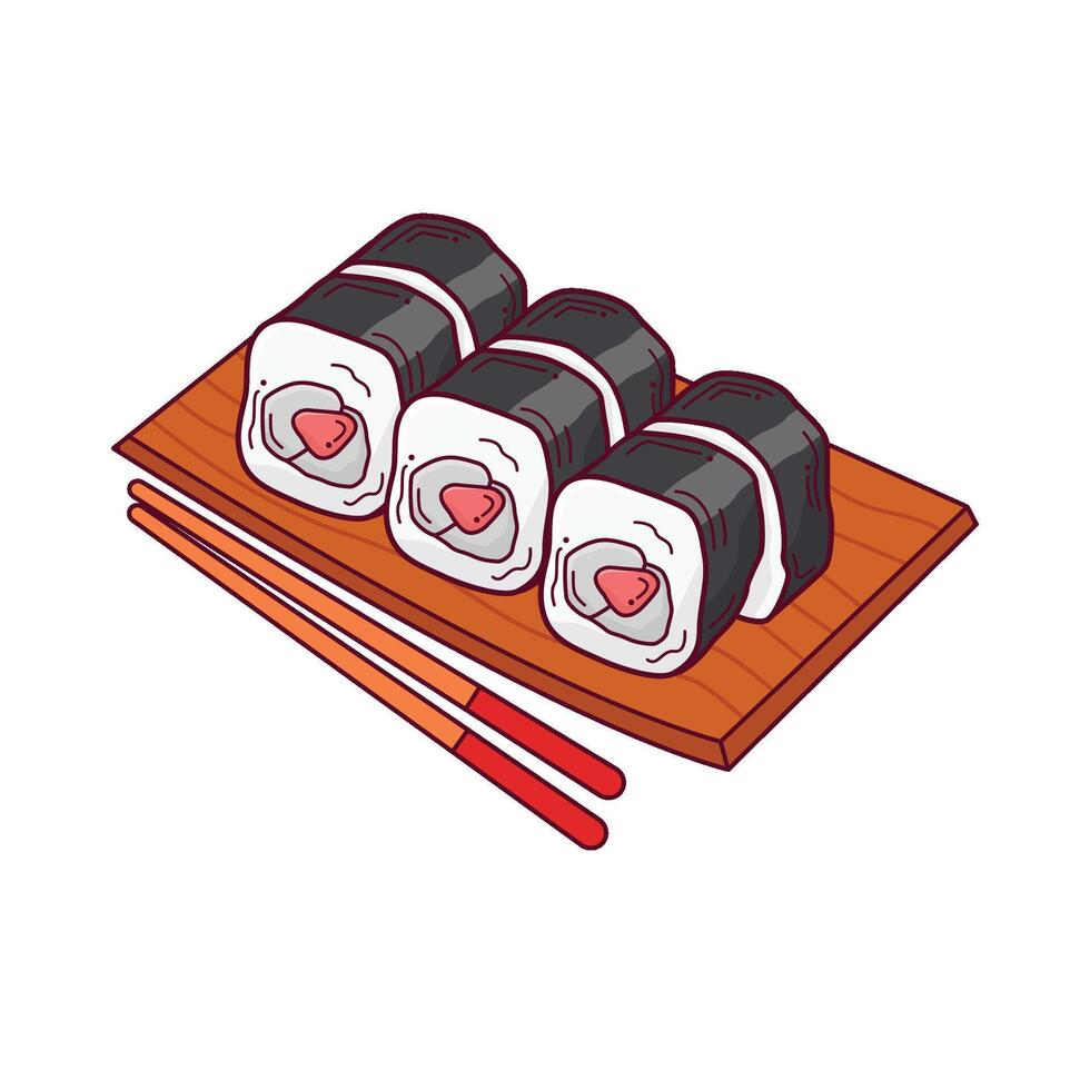 ilustración de Sushi vector