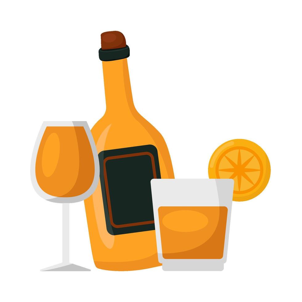 ilustración de alcohol bebida vector