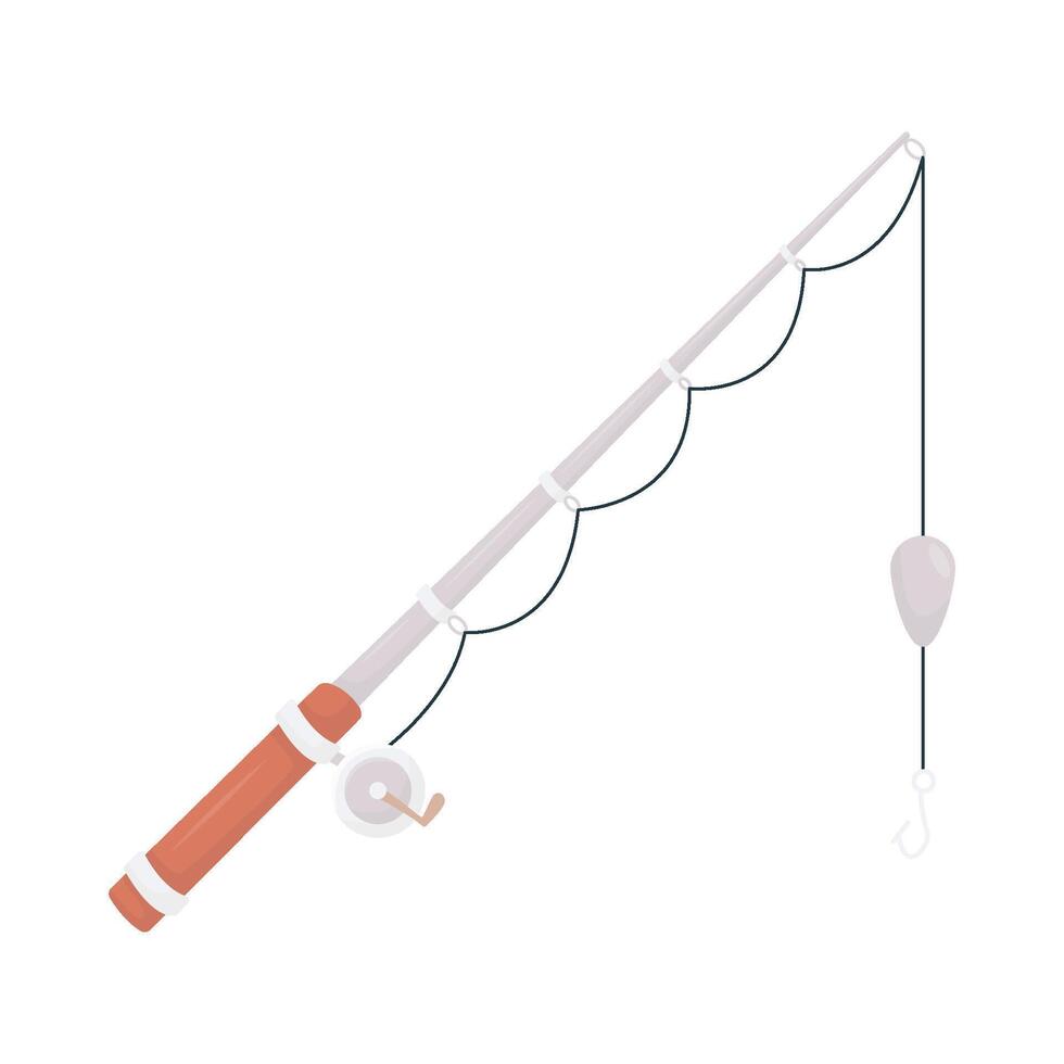 Illustration of fishing rod vector