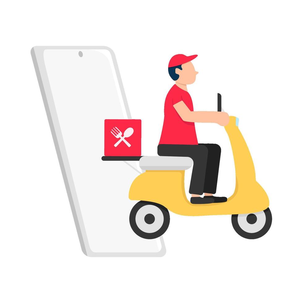 Illustration of delivery man vector