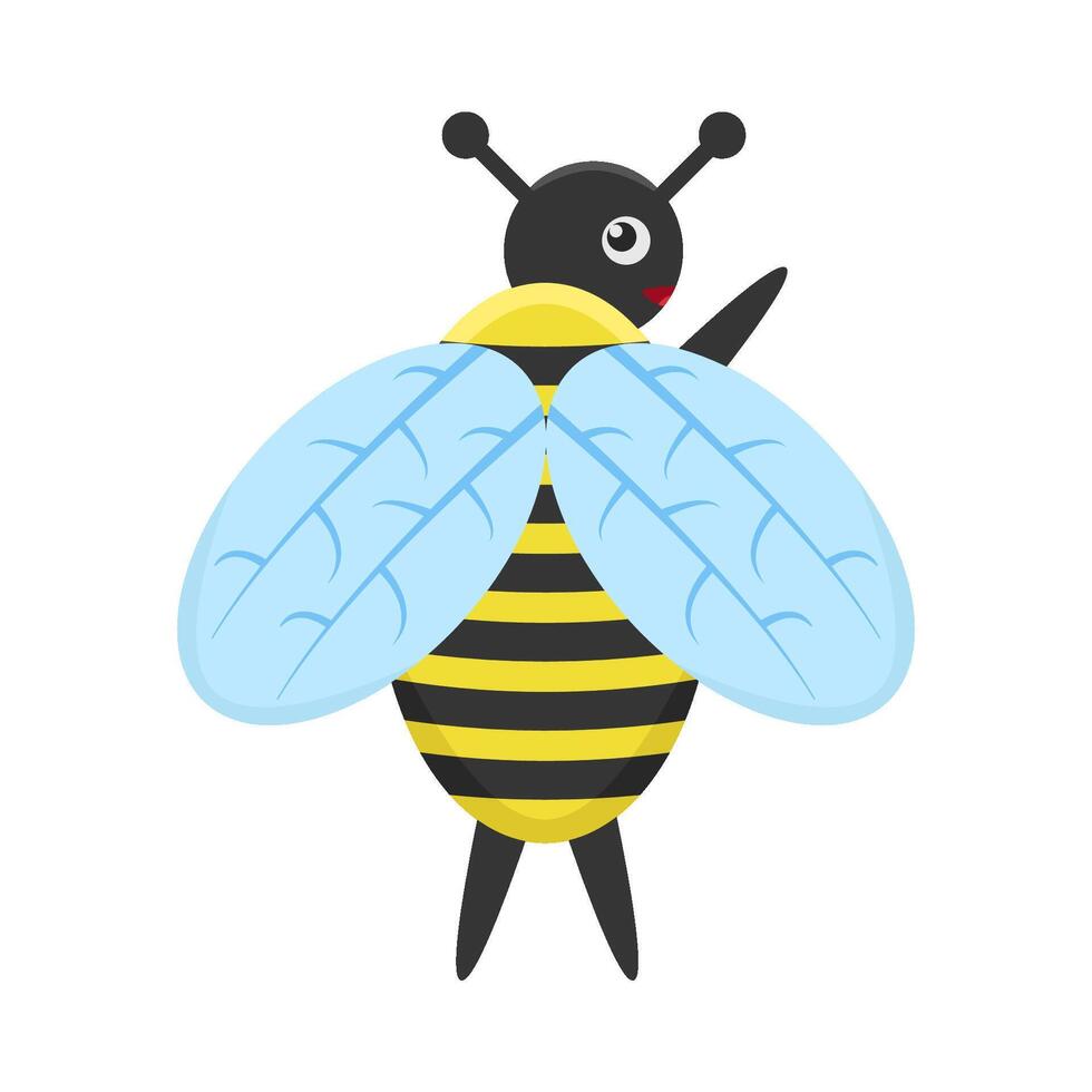 ilustración de linda abeja vector