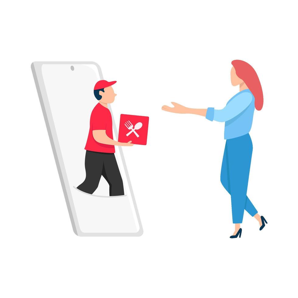 Illustration of delivery man vector