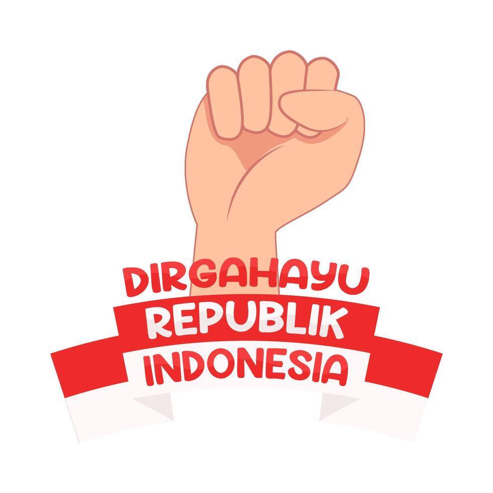 Illustration of Dirgahayu Republik Indonesia vector
