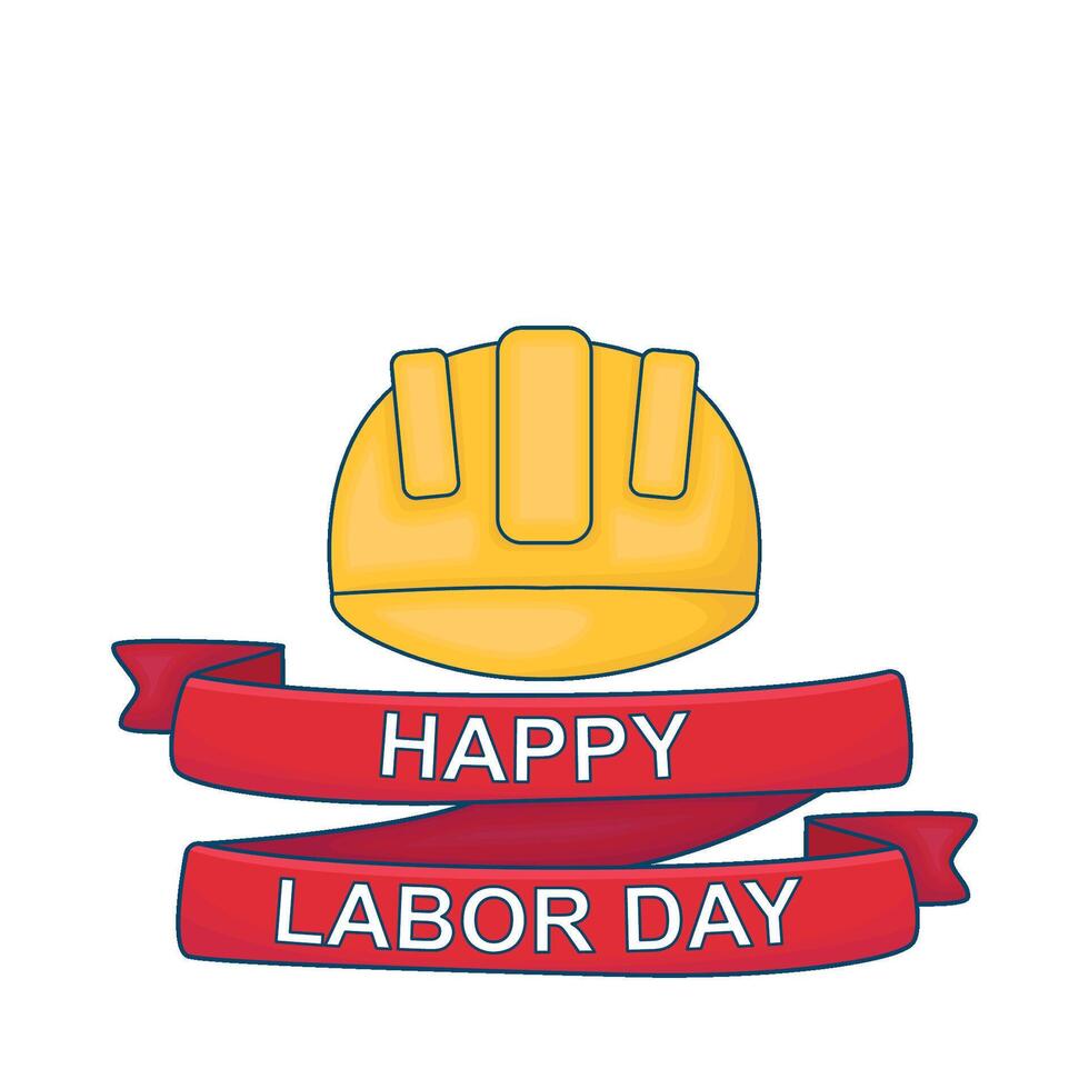 Illustration of happy labor day vector