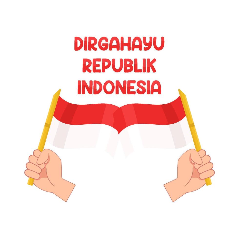 Illustration of Dirgahayu Republik Indonesia vector