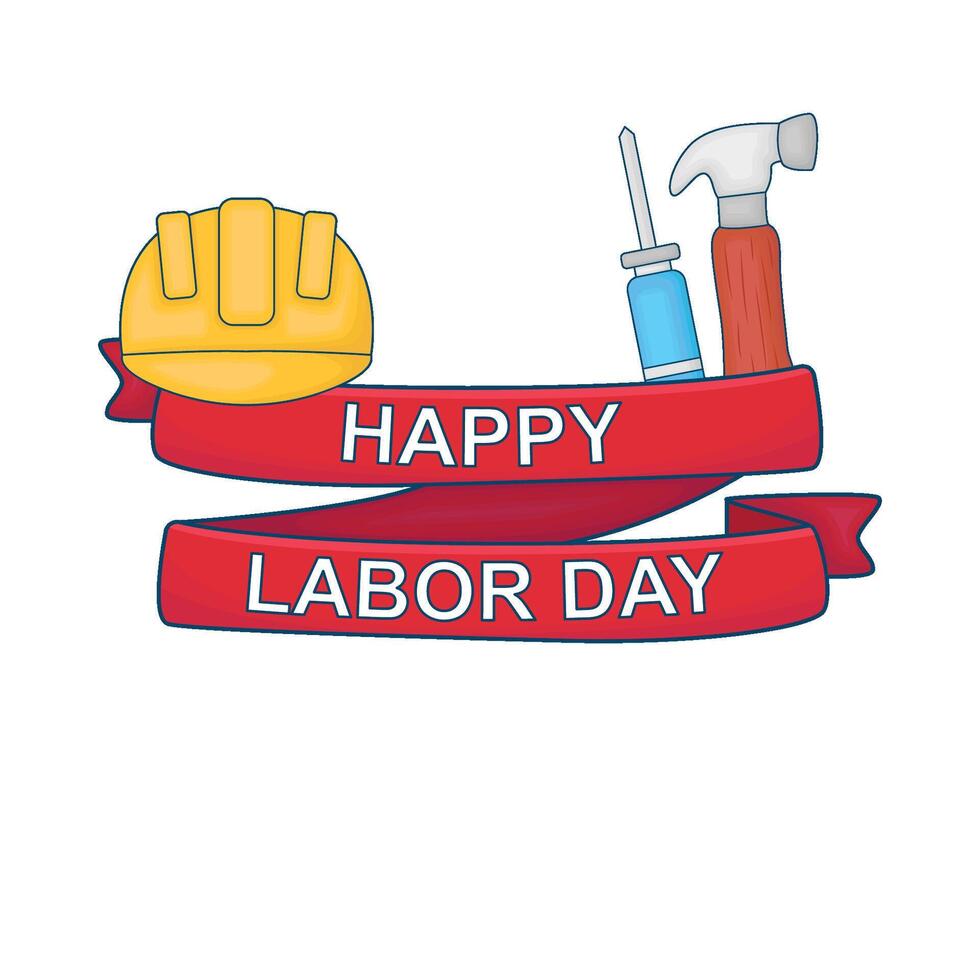 Illustration of happy labor day vector