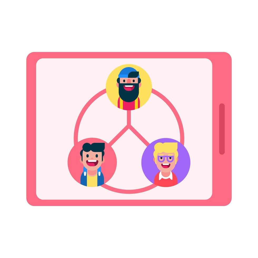 Illustration of people network vector