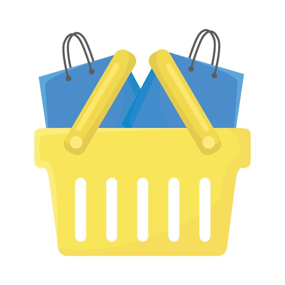 Illustration of shopping basket vector