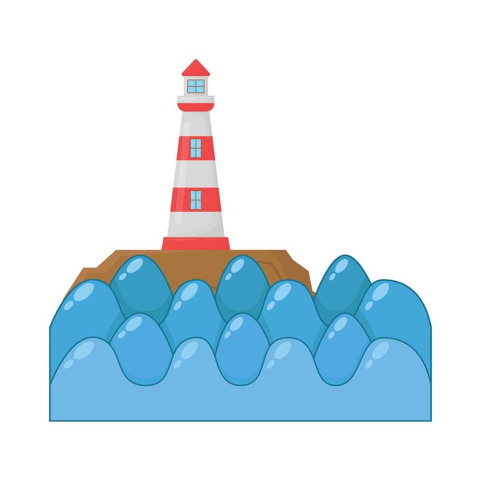ilustración de mar ola vector