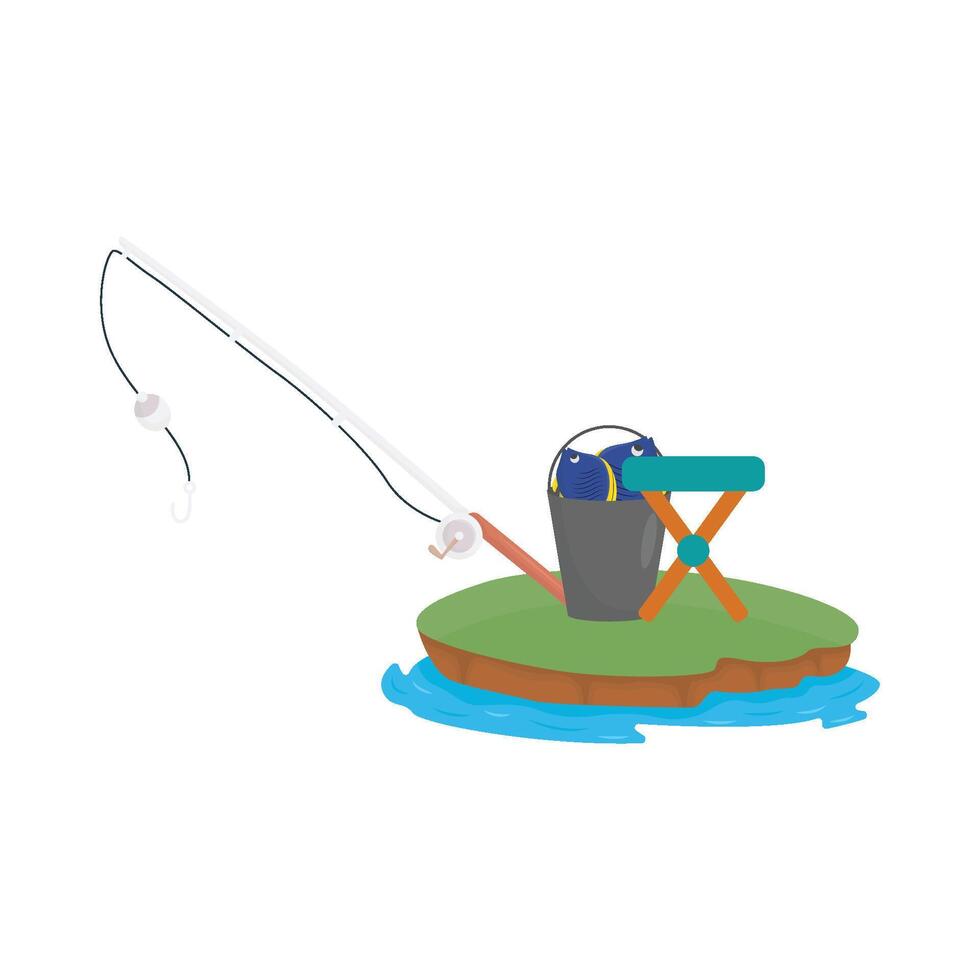 Illustration of fishing vector