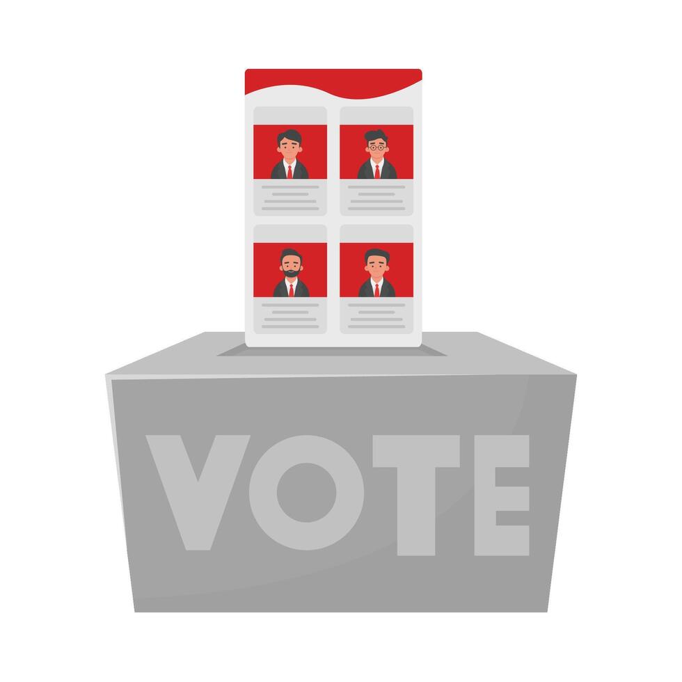 Illustration of ballot box vector