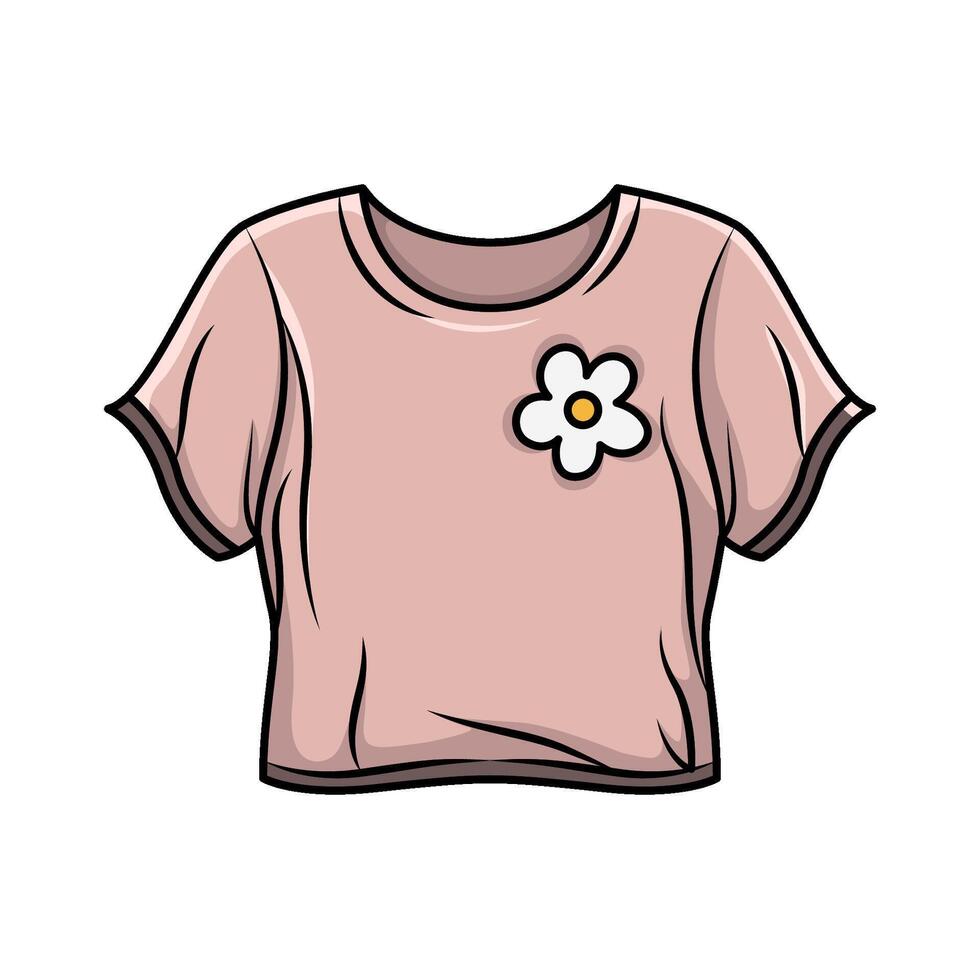 ilustración de mujer camiseta vector