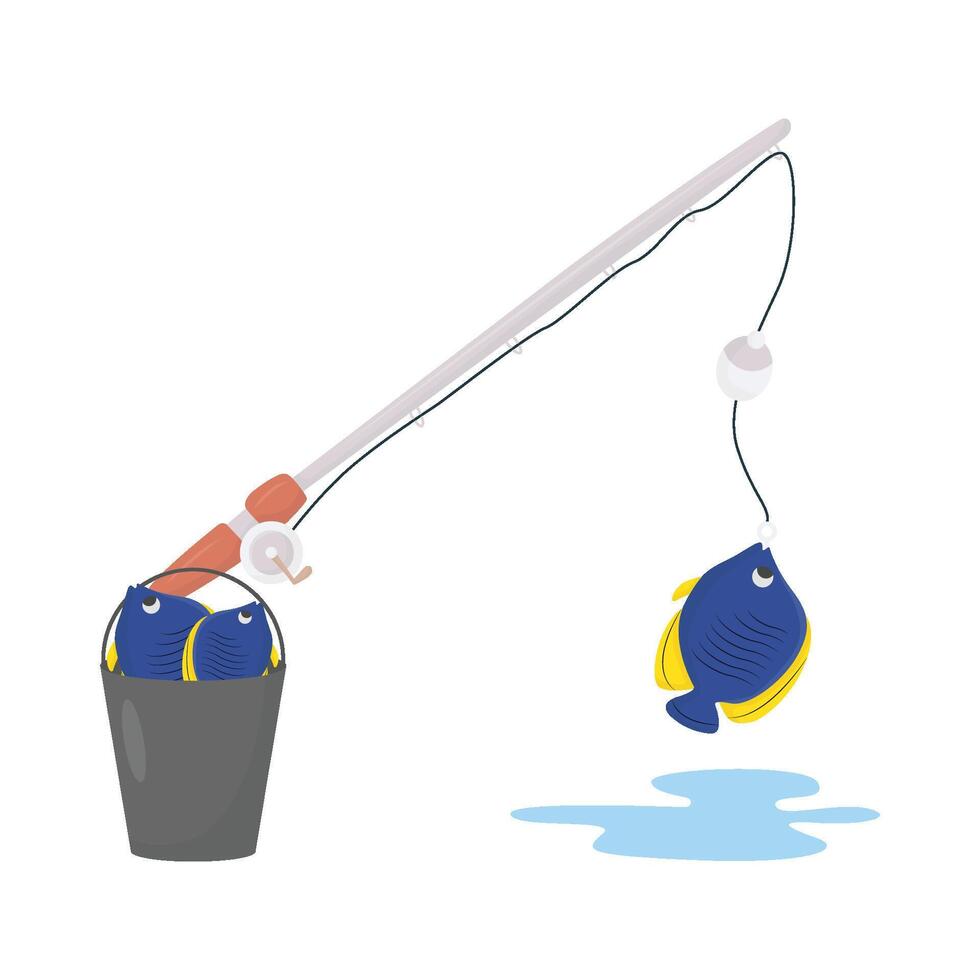 Illustration of fishing vector