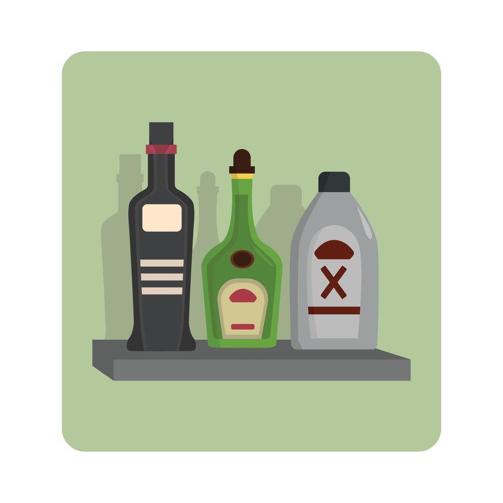 ilustración de alcohol bebida vector