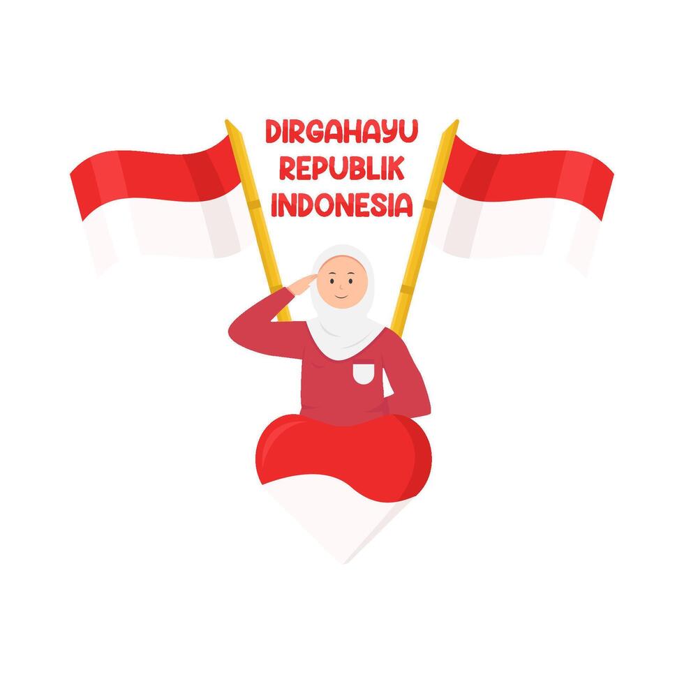 Illustration of Dirgahayu Republik Indonesia vector