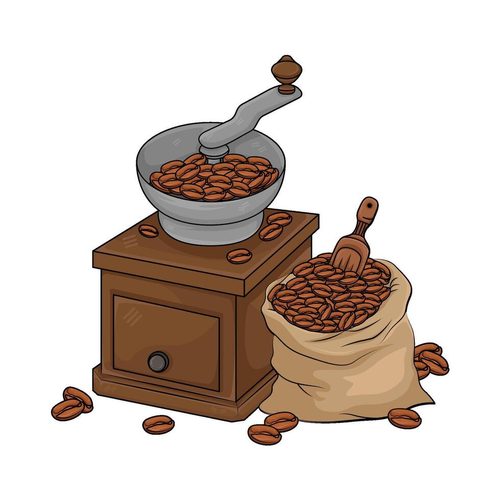 Illustration of coffee grinder vector