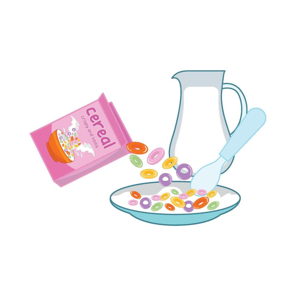 Illustration of cereal box vector