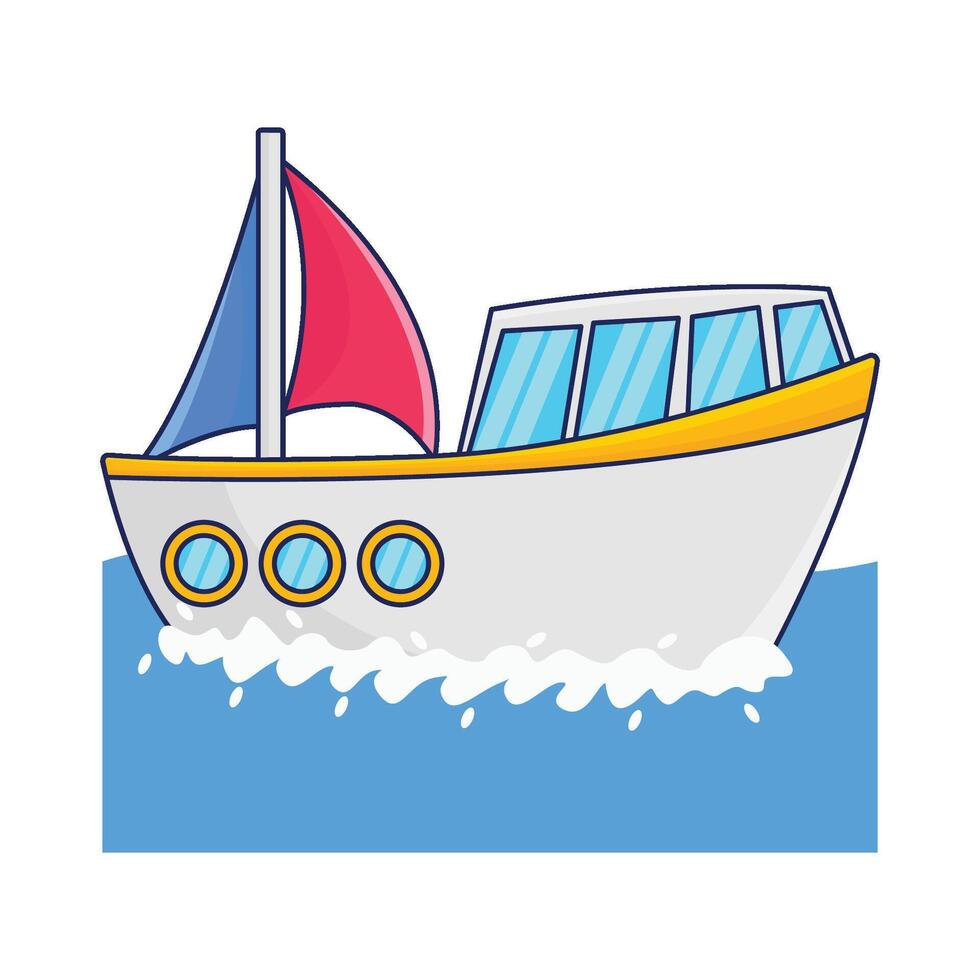 ilustración de barco vector