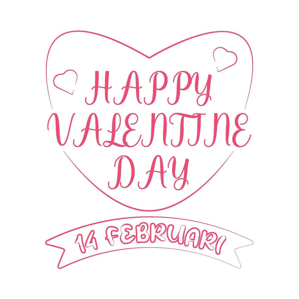 Illustration of happy valentine day vector