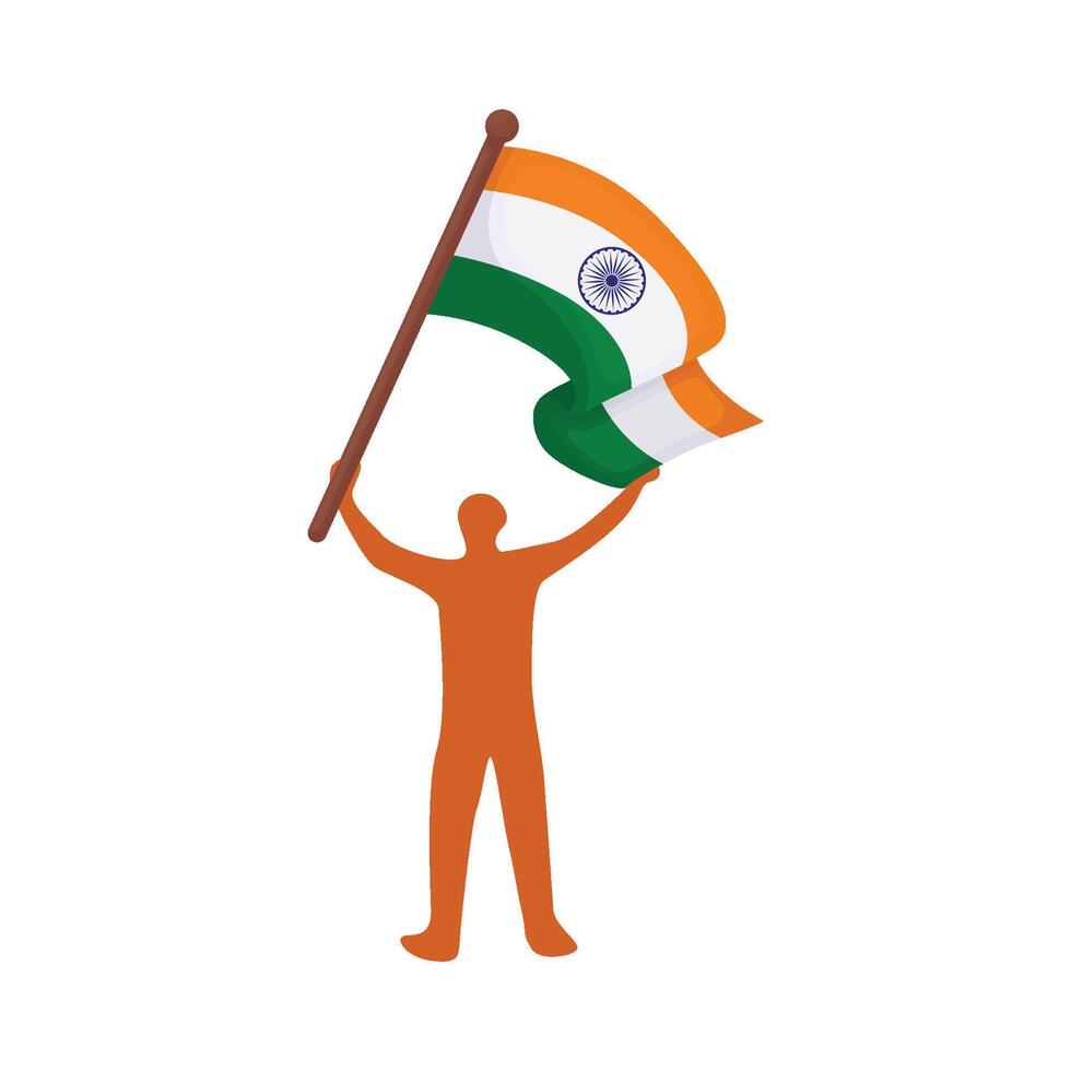 ilustración de India bandera vector