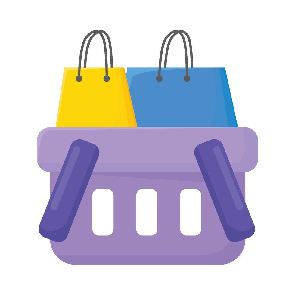 Illustration of shopping basket vector