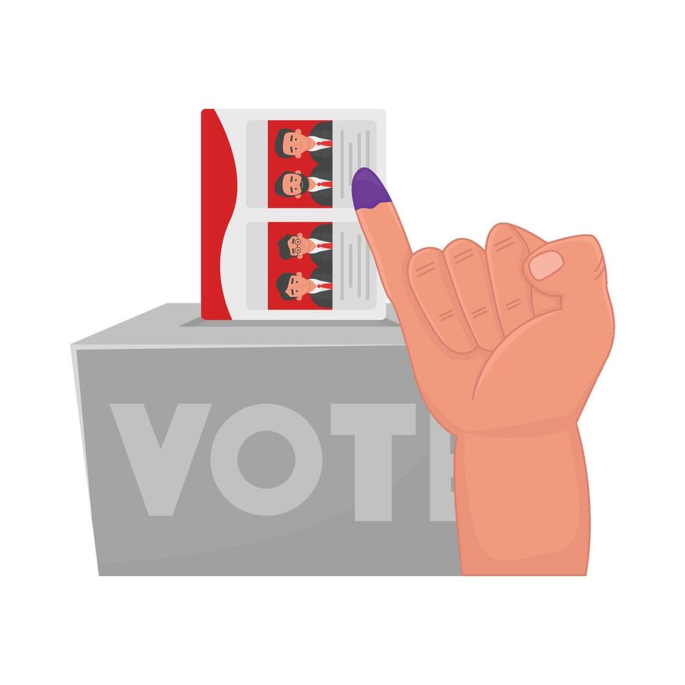 ilustración de votación caja vector