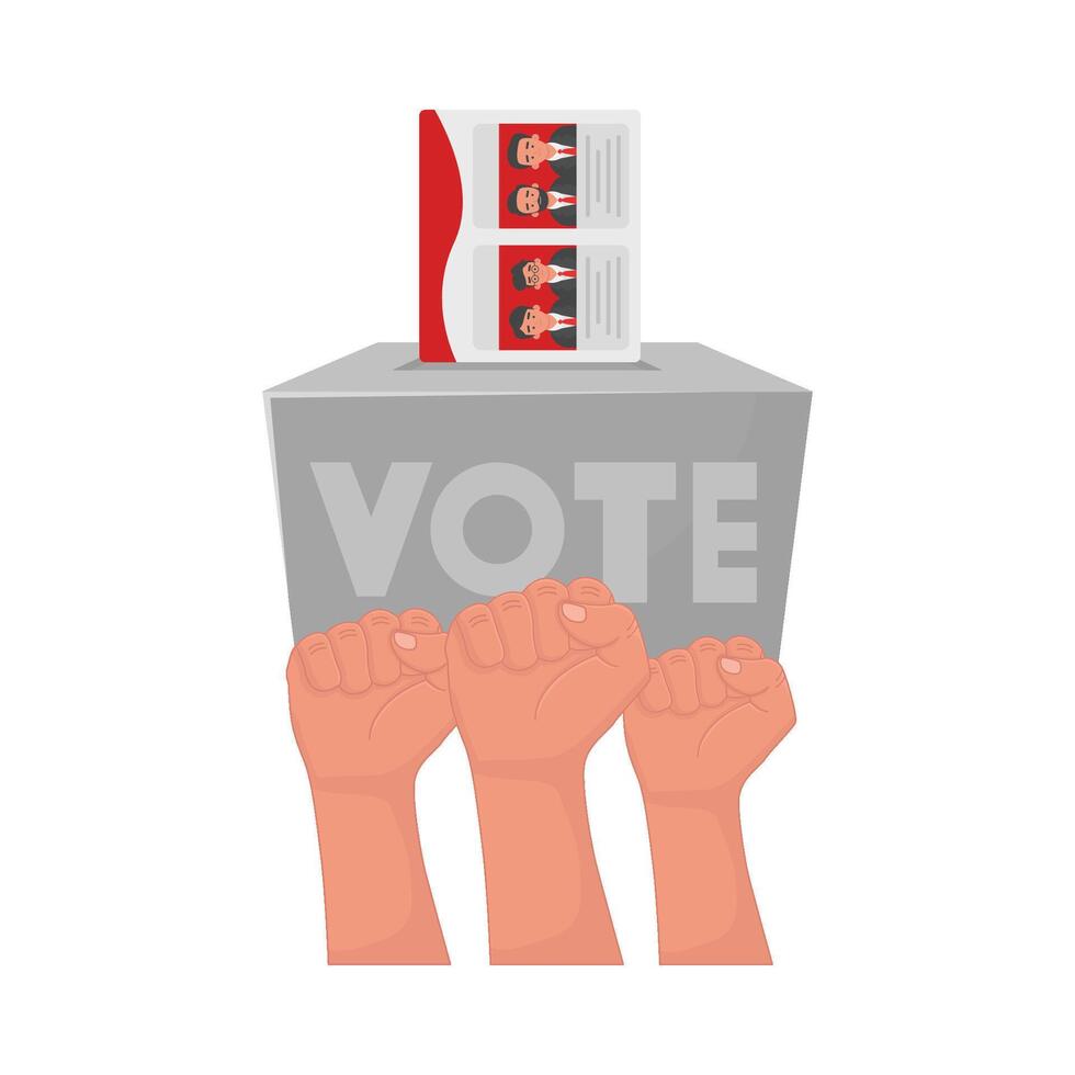 Illustration of ballot box vector