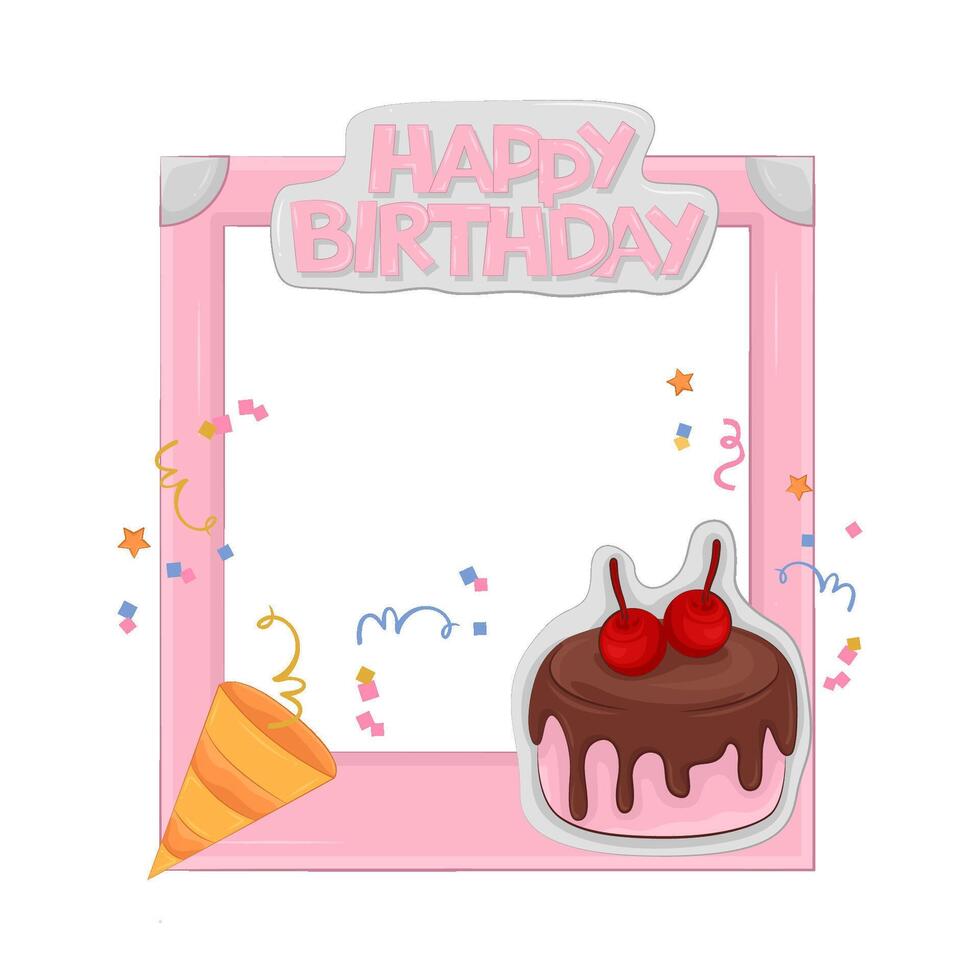 Illustration of birthday frame vector