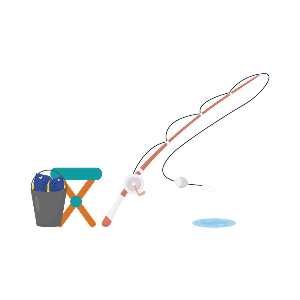 Illustration of fishing vector