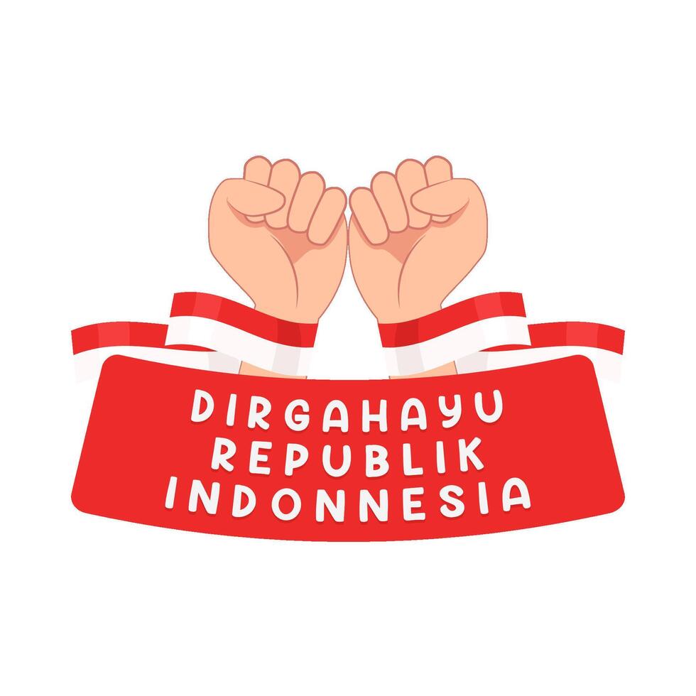 Illustration of Dirgahayu Republik Indonesia vector
