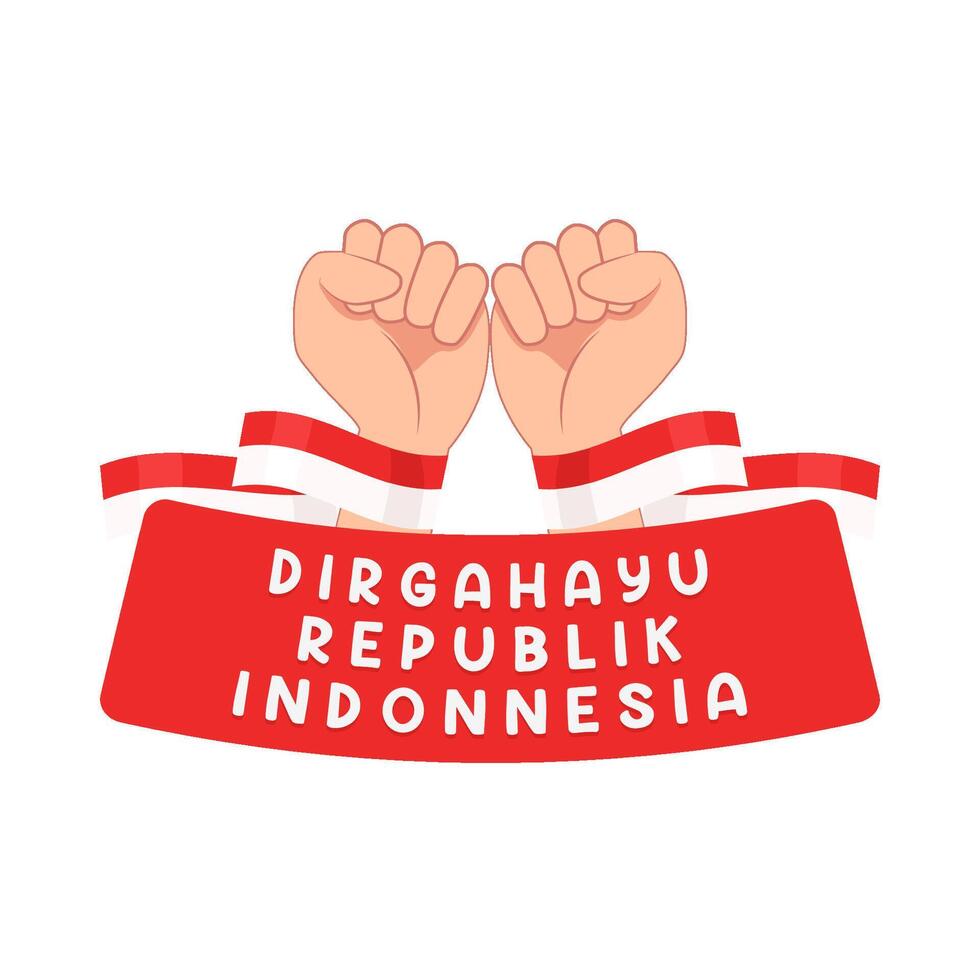 ilustración de dirgahayu republik Indonesia vector