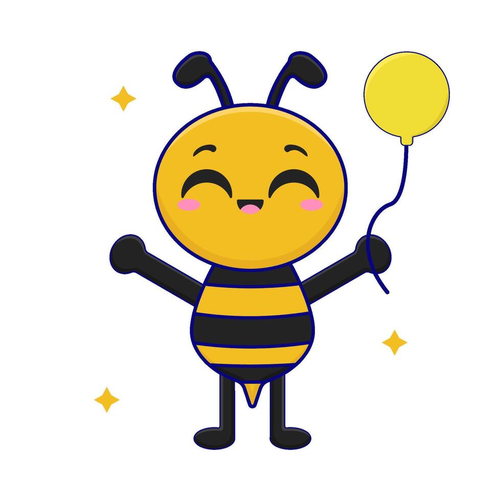Illustration of cute bee vector